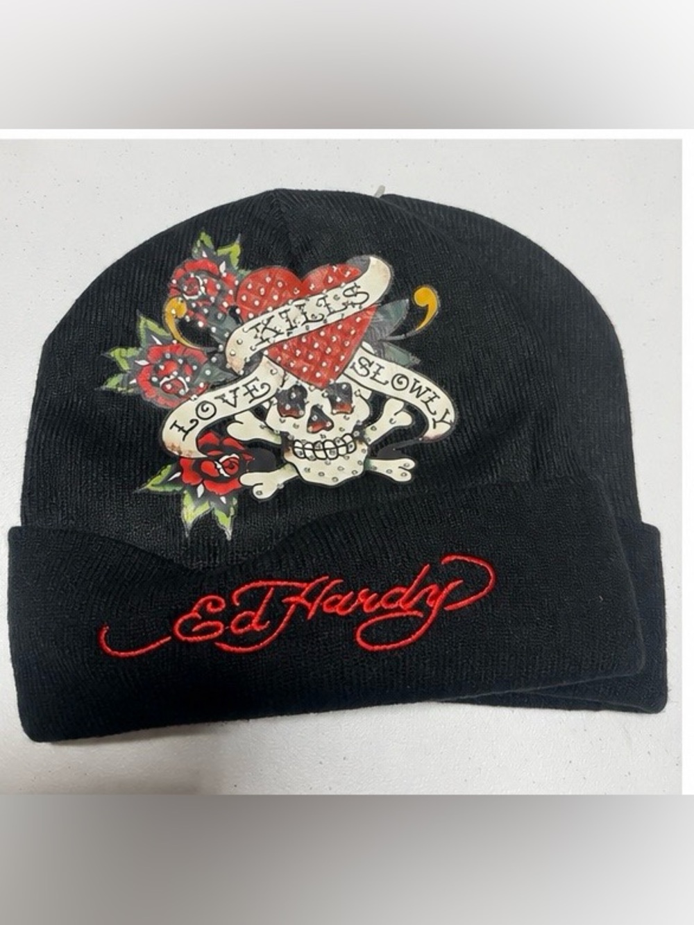 Ed Hardy Love Kills Slowly Beanie Hat
One Size | Black | Y2K NWOT